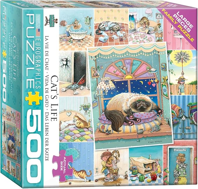 EuroGraphics (EURHR Cat's Life by Gary Patterson 500Piece Puzzle 500Piece Jigsaw Puzzle, 8500-5366 by EuroGraphics