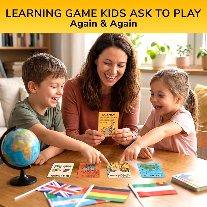 Quokka Trivia Games for Kids - Geography, Culture and Fun Facts Card Game - Image 4