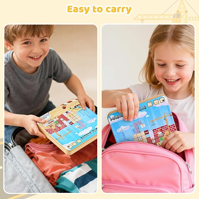 49PCS Magnetic Blocks with Iron Storage Box, Magnetic Cubes Tiles - Image 3