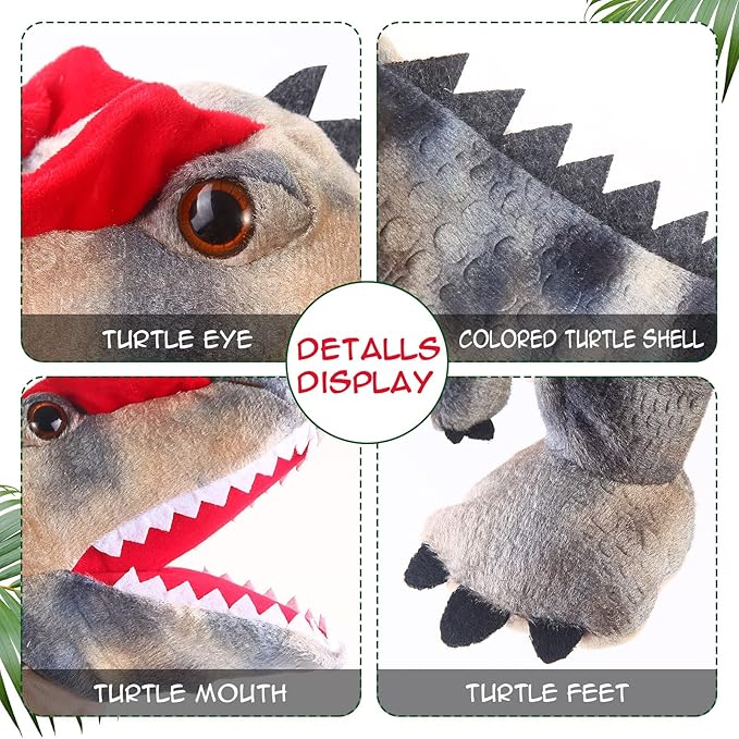 Animal Hand Puppets 11 Inch Sea Turtle Plush Dinosaur Animals Hand Puppet Toys Role-Play Toy Puppets for Kids Storytelling Imaginative Pretend Play Teaching Preschool(Rex and Dilophosaurus)