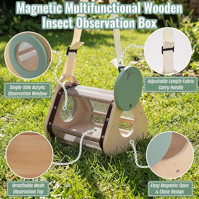 WOODENFUN Bug Catcher for Kids, Bugs Habitat Outdoor Explorer Kit - Image 3