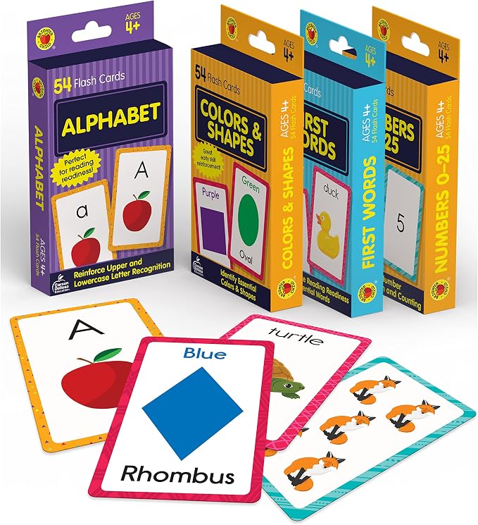 Carson Dellosa Toddler Flash Cards 4-Pack for Preschool Learning Activities by CarsonDellosaEducation