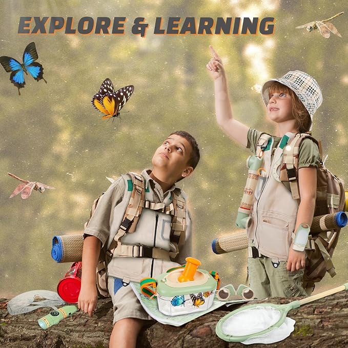 27 Pcs Bug Catching Kit, Kids Nature Explorer Set with Outdoor Tools - Image 6
