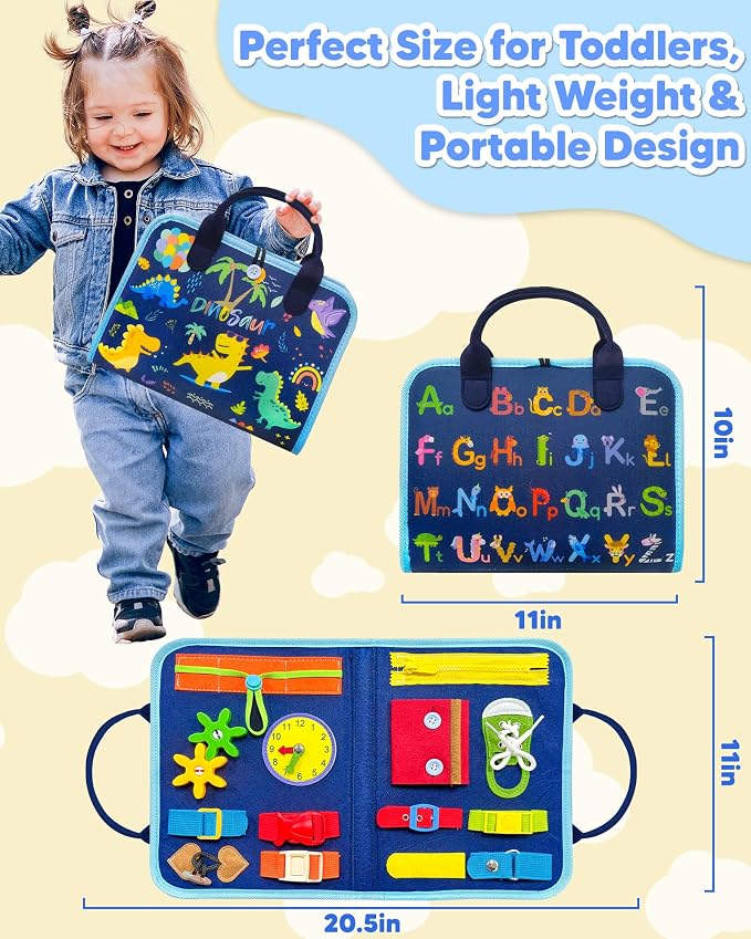 Exorany Busy Board Montessori Toys for Toddler Boy Birthday Gift Busy Book - Image 6
