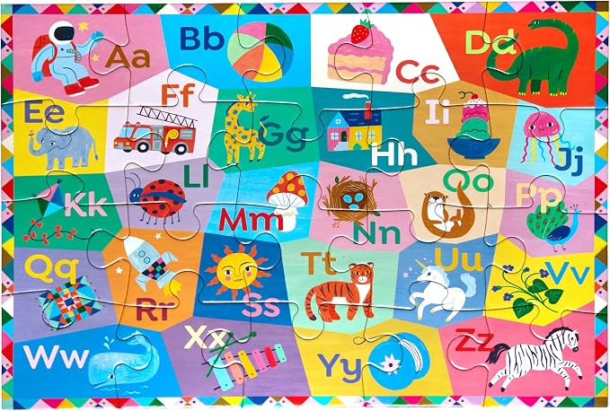 eeBoo Learn the Alphabet 20 Giant Piece Children's Puzzle, 15" x 11" - Image 3