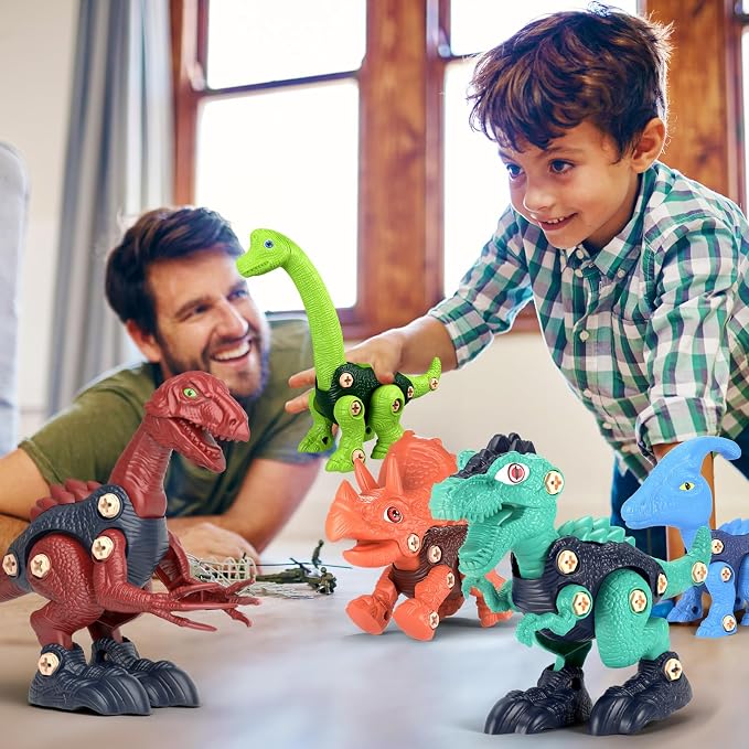 Jasonwell Kids Building Dinosaur Toys - Boys STEM Take Apart Construction Set Educational Dino Kit Play Set Easter Party Favors Christmas Birthday Gifts for Toddler Girls Age 3 4 5 6 7 8 + Year Old - Image 7