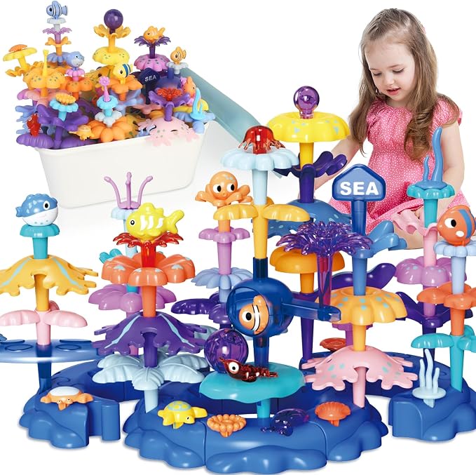 Flower Garden Building Toys for Girls Set, Gifts for 3 4 5 Year Old Girls by SLTBEH