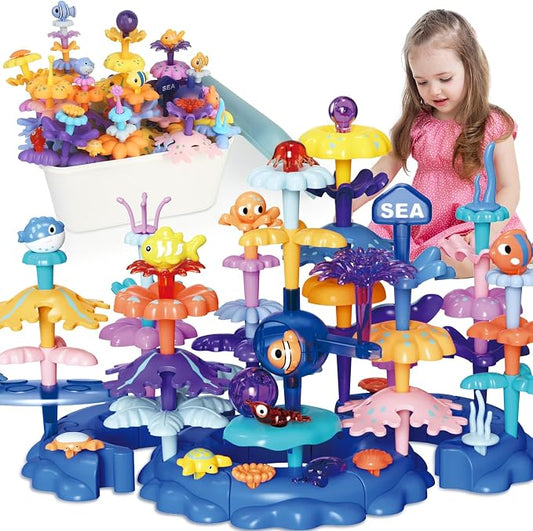 Flower Garden Building Toys for Girls Set, Gifts for 3 4 5 Year Old Girls by SLTBEH