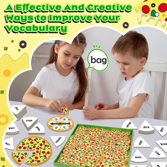 CVC Word Games Phonics Games for Kids, Learn to Read CVC Flash Cards Sight Word Reading Activities, Speech Therapy Toys Toddler Kindergarten Preschool Learning Educational Toys - Image 2