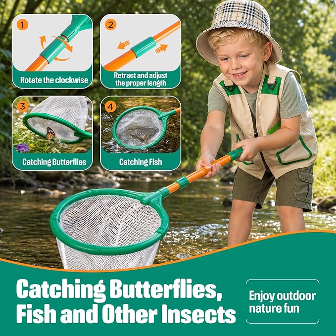 NAUGHTY PANDA Kids Explorer Kit, 28 Pcs Bug Catching Kit - Image 5