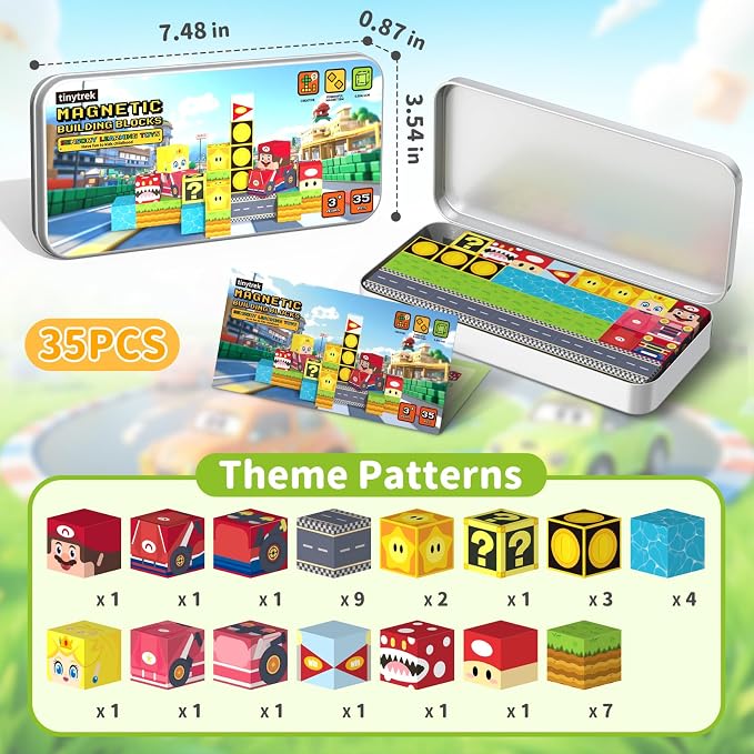 35PCS STEM Educational Mini Magnetic Building Blocks for Kids Ages 3-8 - Image 8