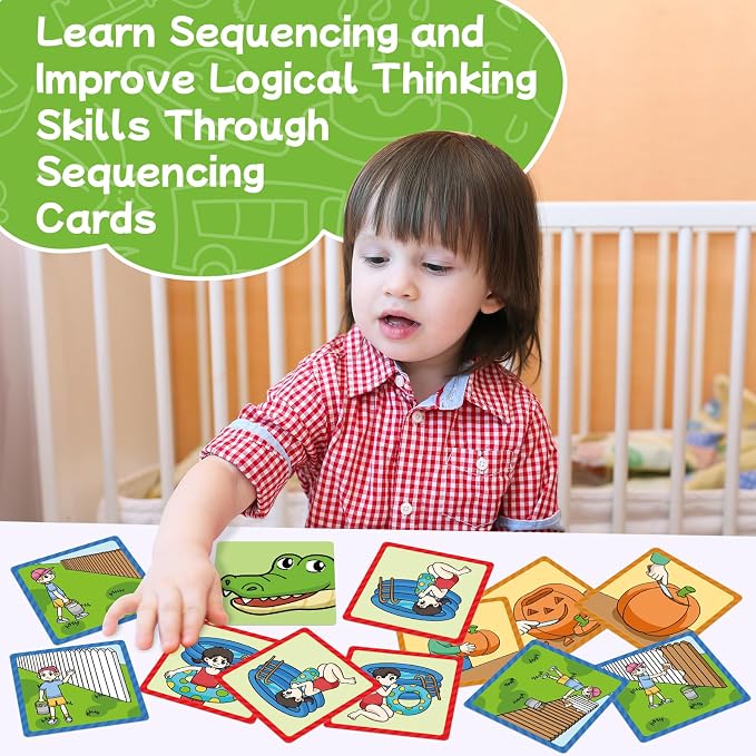 Sequencing Cards,Sequence Board Game for Kids,Story Storytelling,Speech Therapy Toys Materials for Autism,Social Skills,Sentence Building,Educational Classroom Preschool Learning Activities - Image 6