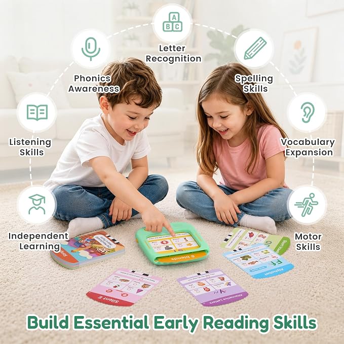JoyCat Phonics Learning Tablet, 156 Pages Talking Flash Cards - Image 5