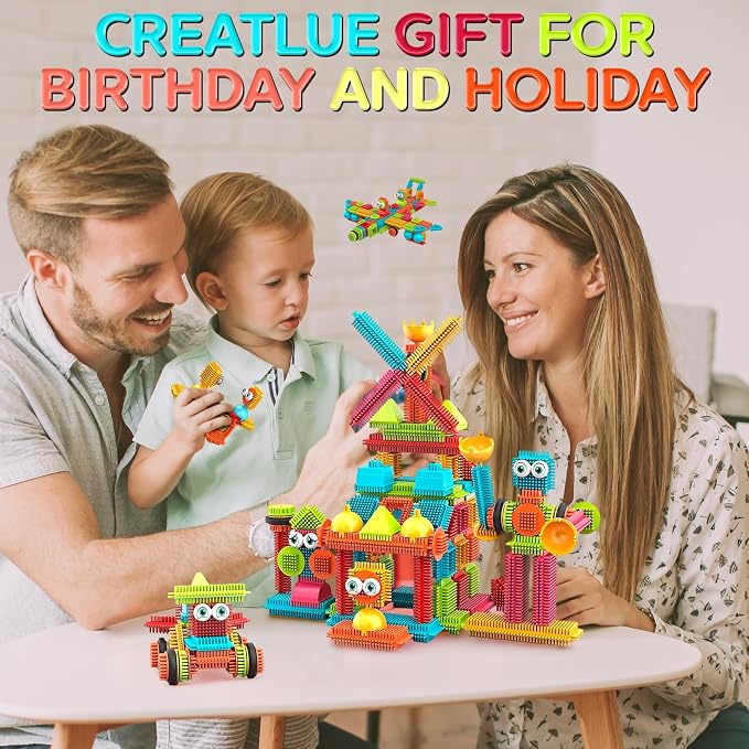 Contixo 144 pcs Bristle Shape 3D STEM Building Toys, Construction Learning Stacking Educational Block, Creativity Beyond Imagination, Inspirational, Safe & Durable, Recreational Toy for Kids Ages 3-8 - Image 3