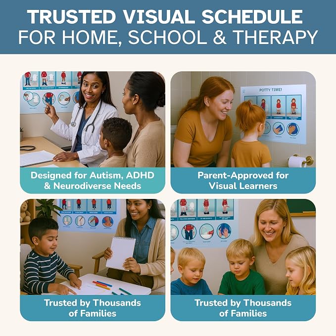 KIARES Potty Training Chart for Toddlers, Visual Bathroom Routine Poster for Kids, Helps Children Gain Independence & Confidence, Toilet Training (Latina Girl) - Image 2