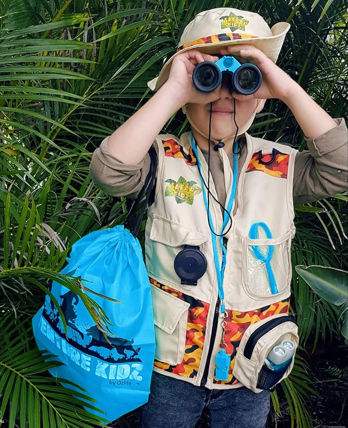 Adventure Kidz - Outdoor Exploration Kit, Children’s Toy Binoculars, Torch, Compass, Whistle, Magnifying Glass, Backpack. Great Kids Gift Set for Camping, Hiking, Educational and Pretend Play. - Image 6