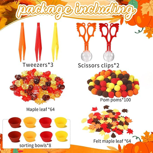 241 Pcs Fall Sensory Bin Fillers Fall Sensory Bin Items Fall Thanksgiving - Image 2
