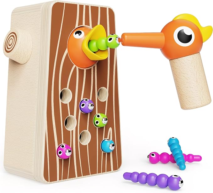 Montessori Wooden Bird Feeding Game Toys for Boys and Girls Aged 2-4 by ItainqWherePlayMeetsGrowth