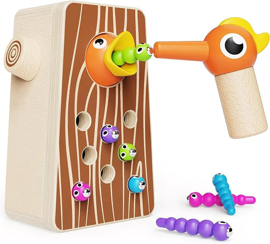 Montessori Wooden Bird Feeding Game Toys for Boys and Girls Aged 2-4 by ItainqWherePlayMeetsGrowth