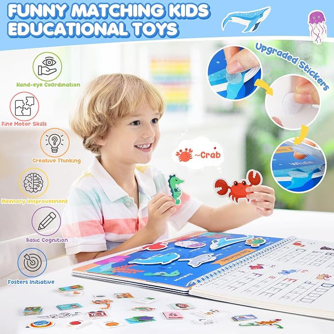URMYWO My Preschool Busy Book for Toddlers 3-5, 36 Learning Activities - Image 6