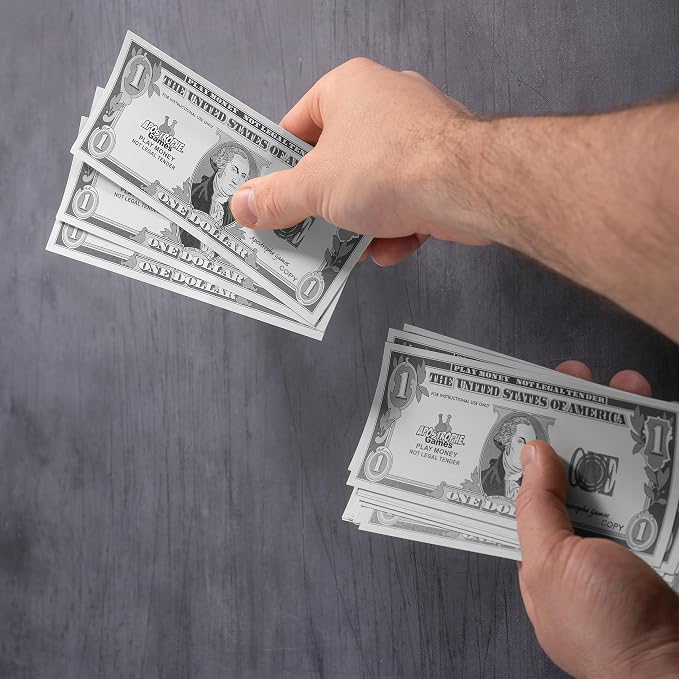 Play Money - 200Pcs $1 Bills Pretend Money for Kids, Banking Toy - Image 5