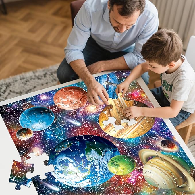 Jumbo Floor Puzzle for Kids,48-Piece Galaxy Jigsaw Puzzle Ages 3-8 - Image 5