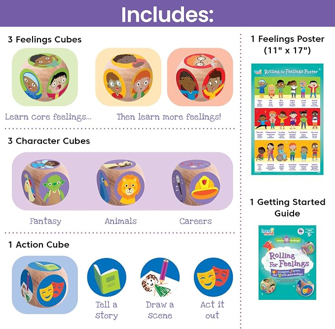hand2mind Rolling for Feelings Dice Game, Play Therapy Toys, Ages 5+ - Image 2