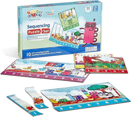 hand2mind Numberblocks Sequencing Puzzle Set, 50 Pieces, Ages 3+ by hand2mind