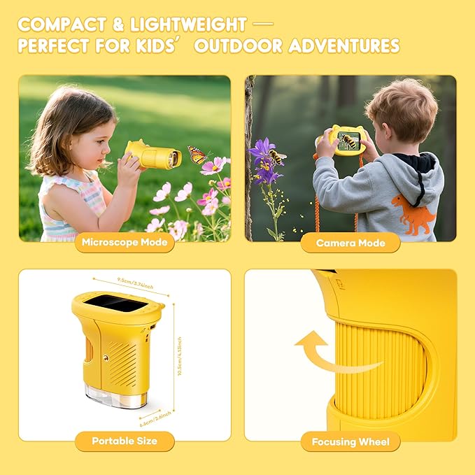 Handheld Digital Microscope for Kids,1000X Pocket Wonderquest Microscope - Image 7