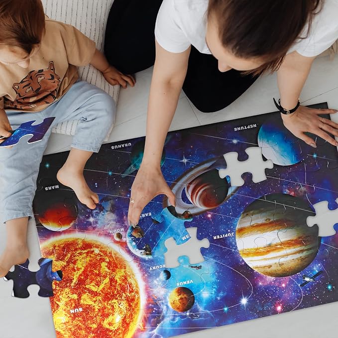 Jumbo Floor Puzzle for Kids,48 Piece Solar System Jigsaw Puzzle Ages 3-8 - Image 6