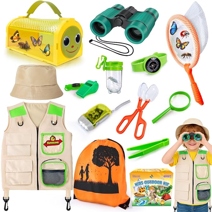 Kids Explorer Kit, Bug Catcher Kit, 13 Pcs Kids Outdoor Exploration Set by YOPINSAND