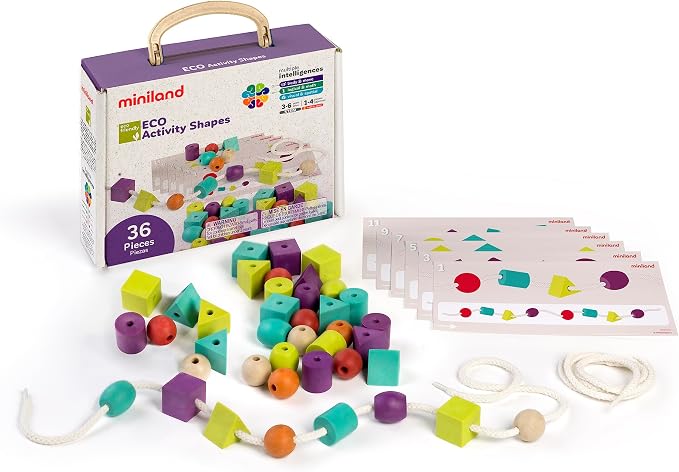 Miniland ECO Activity Shapes. STEM Toy with Geometric Shapes which develops Mathematical and Motors Skills by MinilandEducational