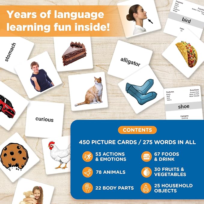 ThinkPsych Flash Cards Bundle - 450 Picture Cards for Autism Speech Therapy - Image 5