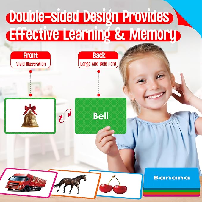 140 Noun Picture-Word Cards, Picture Flashcards Language Builder Visual Aid Speech Development Tool for Autism, ESL Teaching Materials for Adults, Non-Verbal Children Vocabulary Builder for Toddlers - Image 5