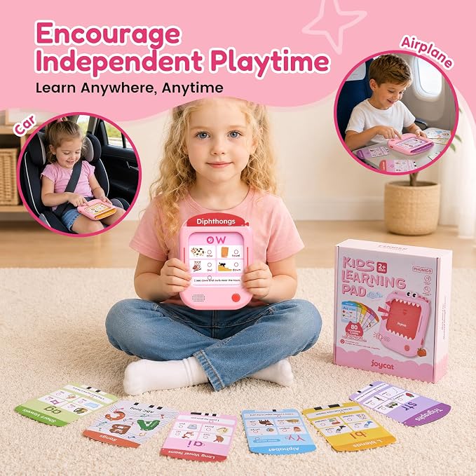 JoyCat Phonics Learning Tablet, 156 Talking Flash Card Pages - Image 7