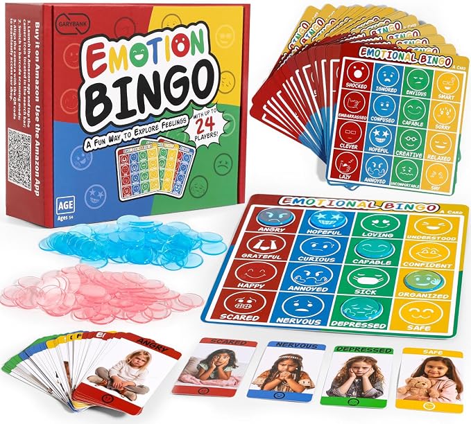 Garybank Emotional Bingo Game for Kids Social Skill Learning, Age 5+ by Garybank