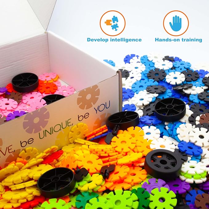 PicassoTiles Building Chips Construction Block 800 Pieces Creative Interlocking Disc Block Toy Set STEM Learning Toys for Early Education and Child Brain Development Kids Boys Girls Age 3 and Up PTF80 - Image 6