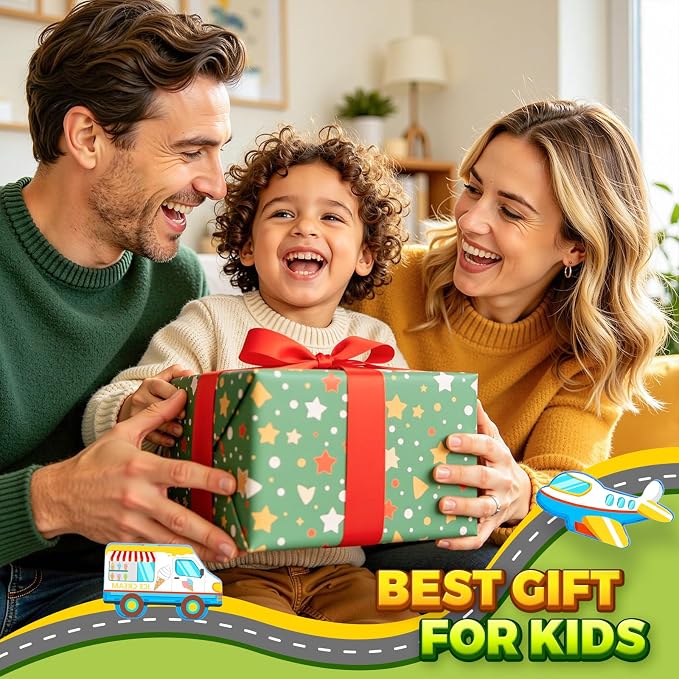 Magnetic Tiles Road Set, STEM Magnetic Blocks for Kids Ages 3-5 4-8 5-7, Construction Magnet Tiles Kids Toys, Christmas Birthday Gift for Boys Girls Ages 3+ - Image 6