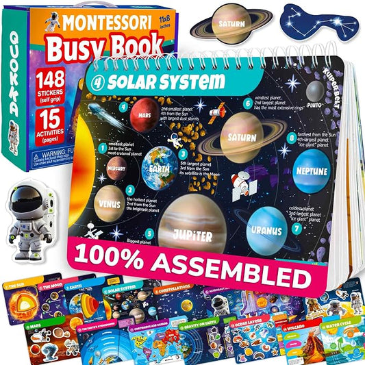 Montessori Busy Book for Kids Ages 4-8 — My Preschool Toddler Busy Book 3-5 by QUOKKA