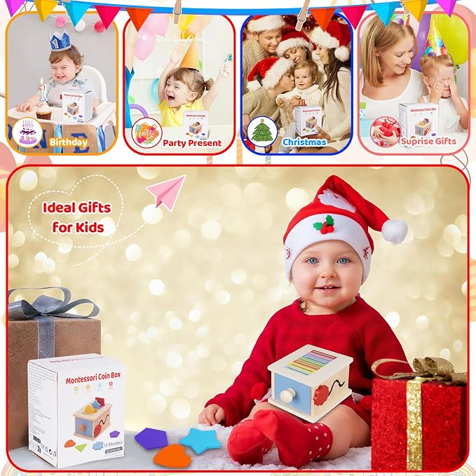 FCSONU Montessori Sorting Box Toys for Toddlers 1-3, Fine Motor Skills Toys - Image 7