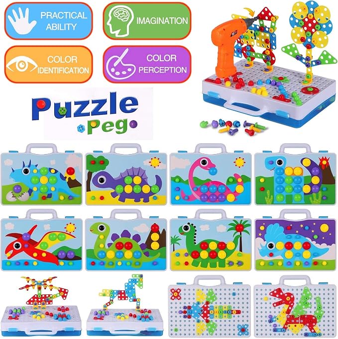 STEM Building Toys 224PCS Drill Screwdriver Set for Kids - Image 7