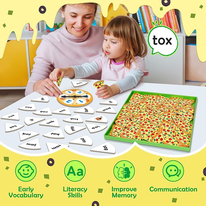 CVC Word Games Phonics Games for Kids, Learn to Read CVC Flash Cards Sight Word Reading Activities, Speech Therapy Toys Toddler Kindergarten Preschool Learning Educational Toys - Image 5