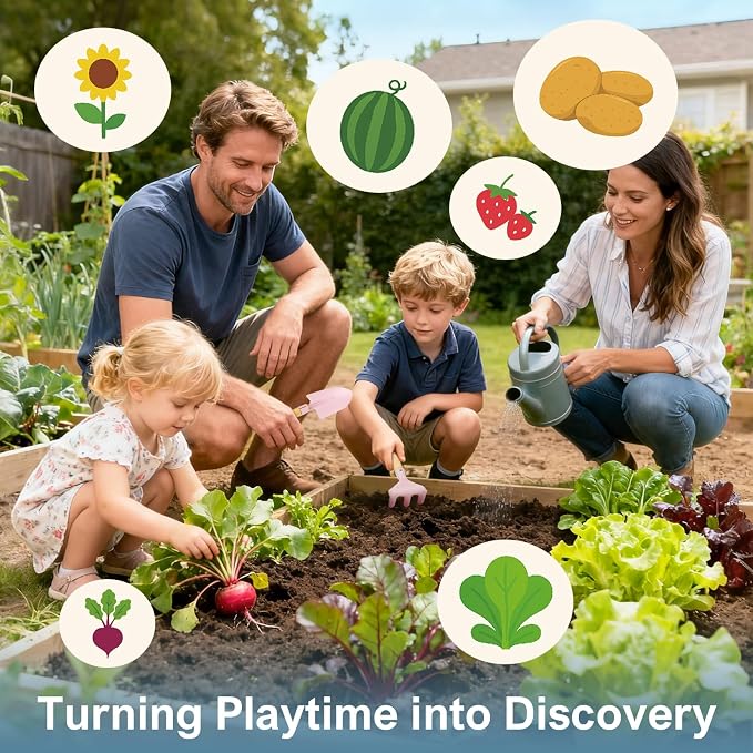 Dreamon Kids Gardening Set, 14Pcs Kids Gardening Tool with Bug Catching Kit - Image 4