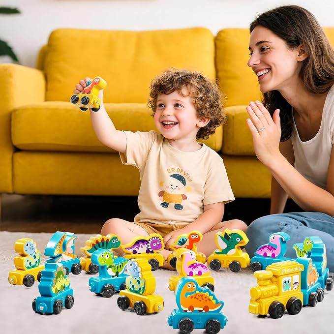 JUKUDAHU Magnetism Toys Dinosaur Train Set for Toddlers 3 4 Years Old - Image 3