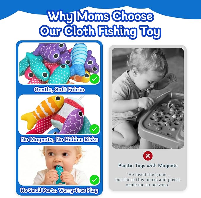 Montessori Toys for 1 2 Year Old Boy Birthday Gifts, Toddler Fishing Game - Image 2