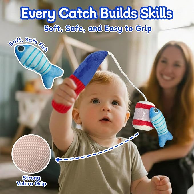 Montessori Toys for 1 2 Year Old Boy Birthday Gifts, Toddler Fishing Game - Image 4