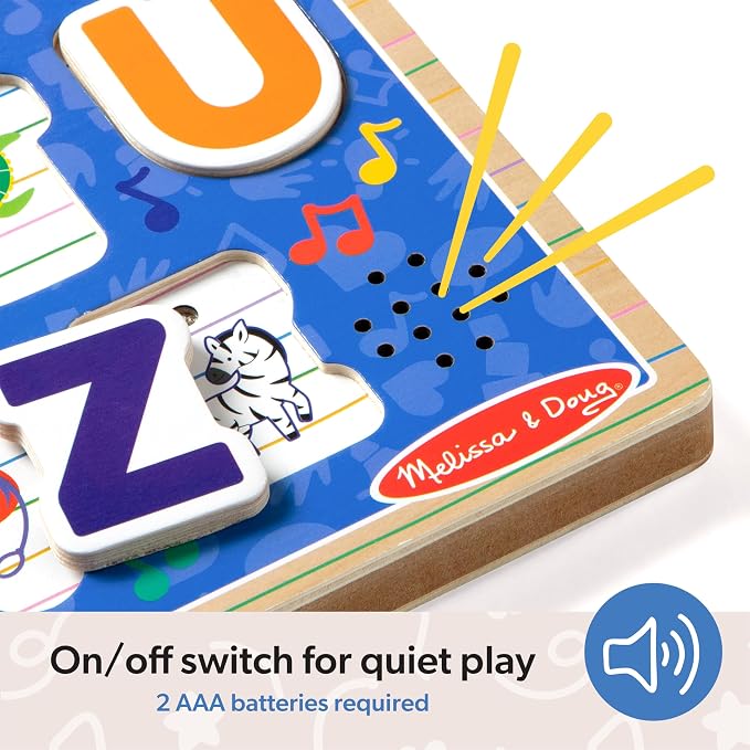 Melissa & Doug® Ms. Rachel™ Wooden Phonics Alphabet Sound Puzzle with Light-Activated Sound Effects, 26-Piece Toddler Toys for Boys and Girls Ages 2+ Years - FSC Certified - Image 3