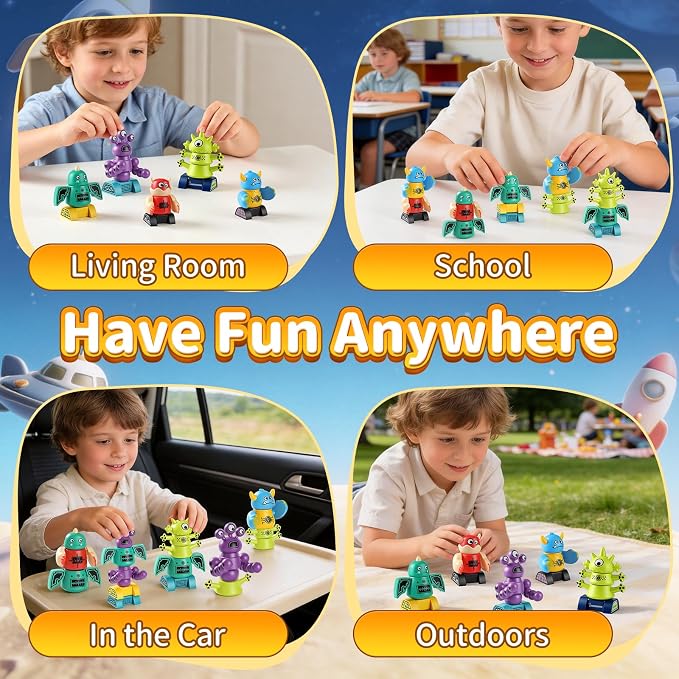 Magnetic Monster Building Toy for Kids Ages 3-8, STEM DIY Robot Set for Boy - Image 6