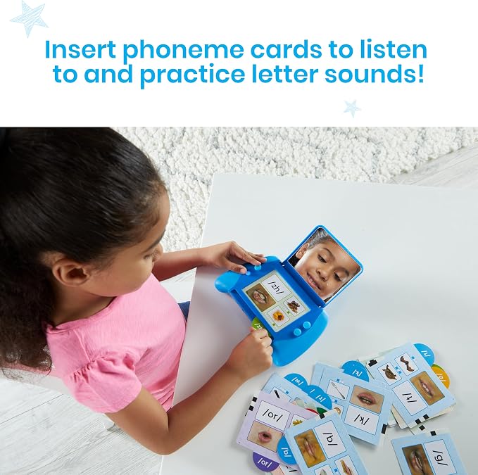 hand2mind Talking Mirror My Sounds Phoneme Set, Phonemic Awareness, Speech Therapy Materials, Phonics Manipulatives, Toddler Talking Flash Cards, Letter Sounds, Preschool Learning Activities - Image 5