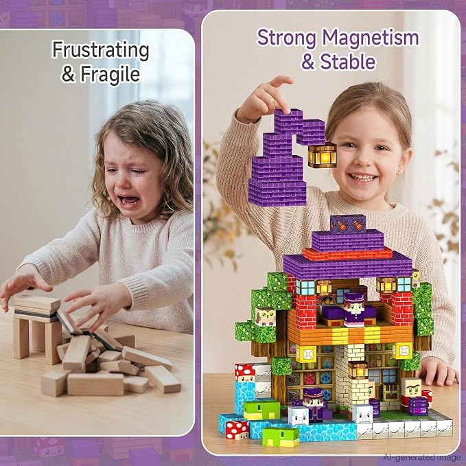 Magic Forest Magnetic Blocks Set for Creative Construction - Image 5